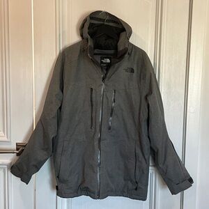 The North Face Men's Gray Hooded Performance Jacket